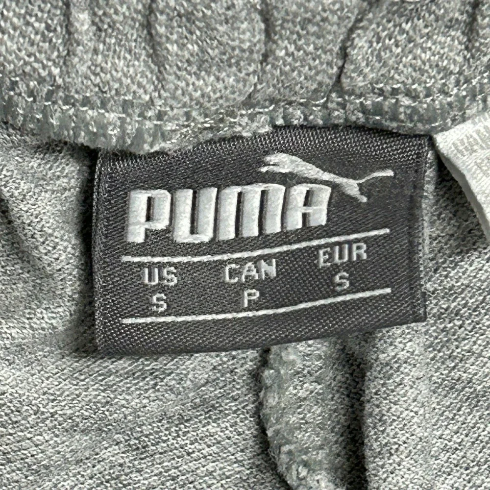 Puma Athletic Shorts Womens Size S Grey Dolphin Contrast Trim Lounge Gym Sporty